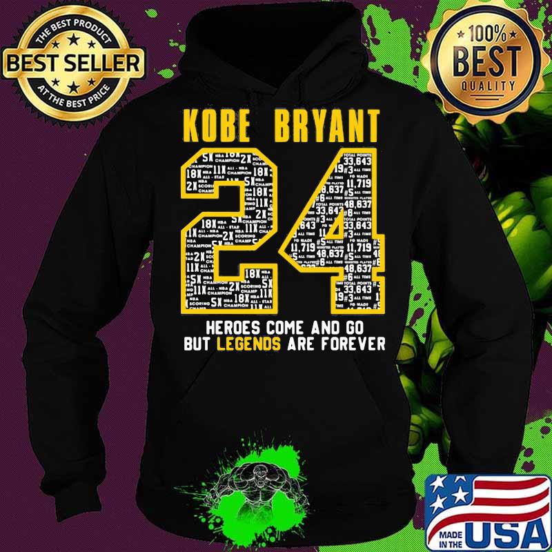 Kobe bryant 24 heroes come and go but legends are forever s Hoodie Kobe bryant 24 heroes come and go but legends are forever s Hoodie