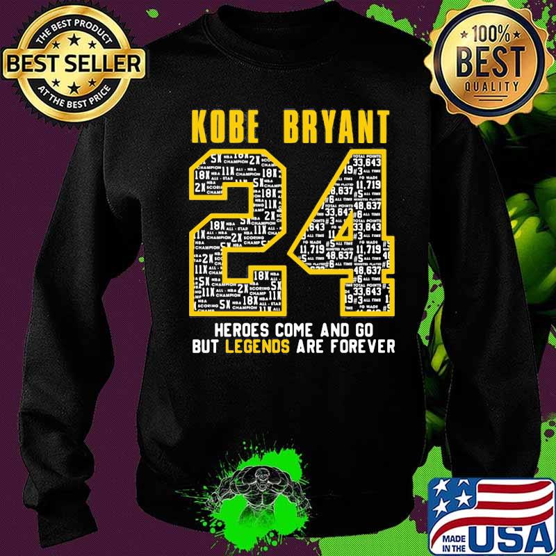 Kobe bryant 24 heroes come and go but legends are forever s Sweater Kobe bryant 24 heroes come and go but legends are forever s Sweater
