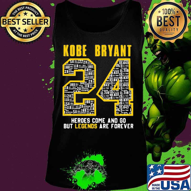 Kobe bryant 24 heroes come and go but legends are forever s Tank top Kobe bryant 24 heroes come and go but legends are forever s Tank top