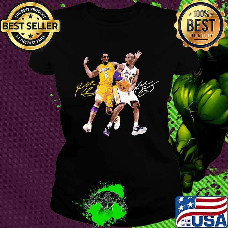 Kobe bryant and lebron james basketball player signatures s Ladies tee Kobe bryant and lebron james basketball player signatures s Ladies tee