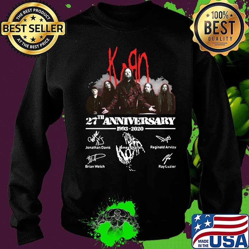 Korn band 24th anniversary 1993 2002 signatures s Sweater Korn band 24th anniversary 1993 2002 signatures s Sweater