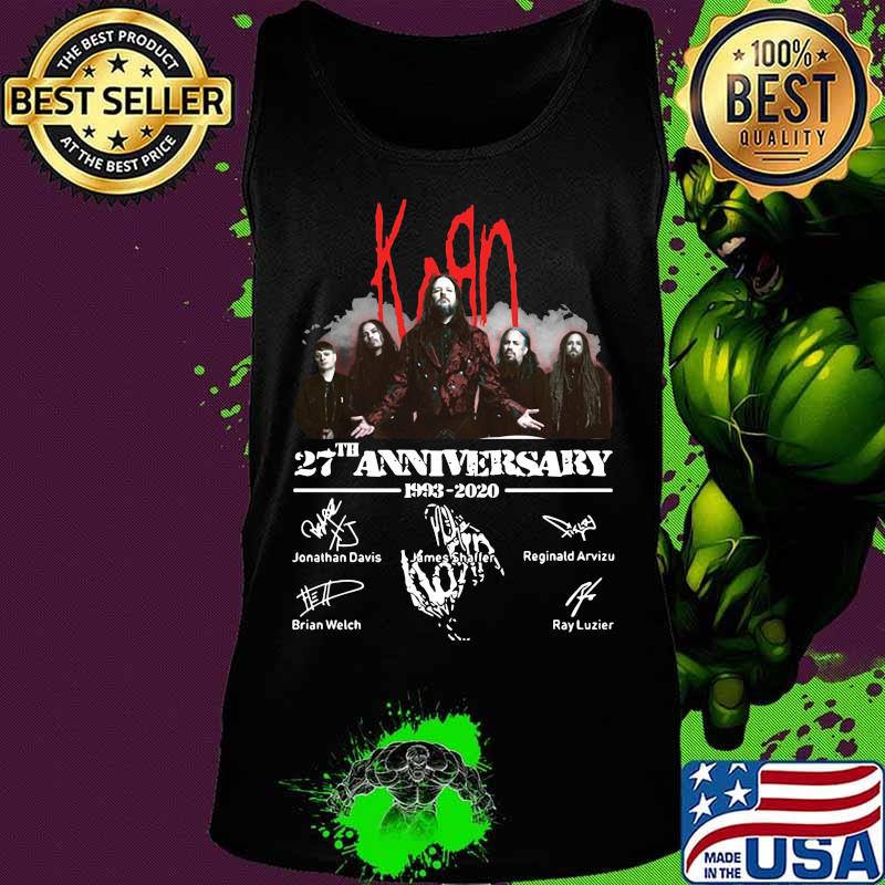 Korn band 24th anniversary 1993 2002 signatures s Tank top Korn band 24th anniversary 1993 2002 signatures s Tank top