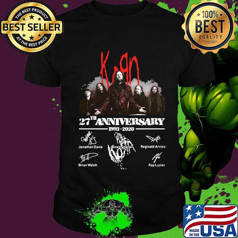 Korn band 24th anniversary 1993 2002 signatures shirt