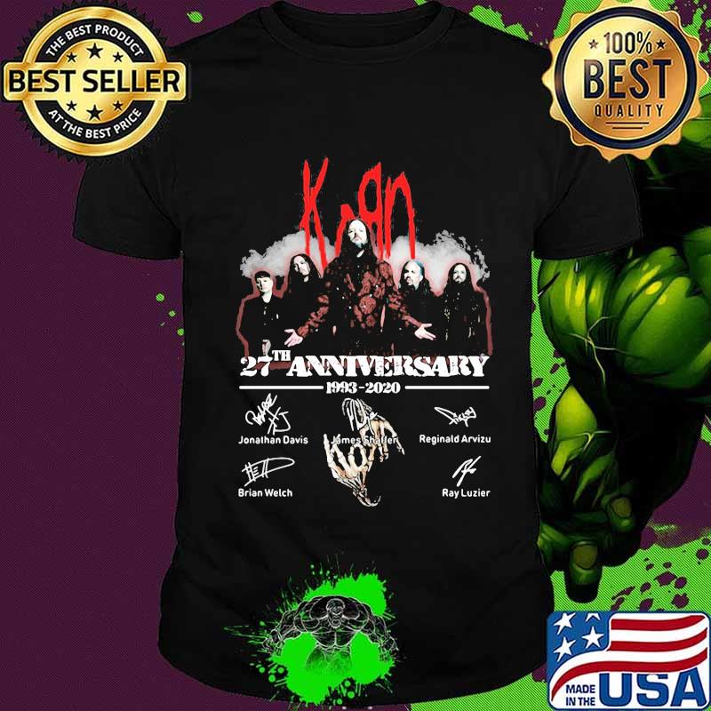 Korn band 24th anniversary 1993 2002 signatures shirt