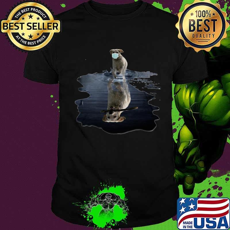 Labrador dog mask water reflection shirt