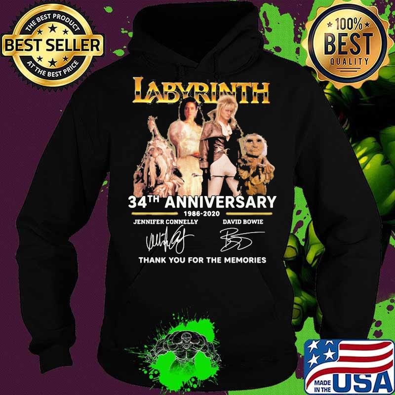 Labyrinth 34th anniversary 1986 2020 thank you for the memories signatures s Hoodie Labyrinth 34th anniversary 1986 2020 thank you for the memories signatures s Hoodie