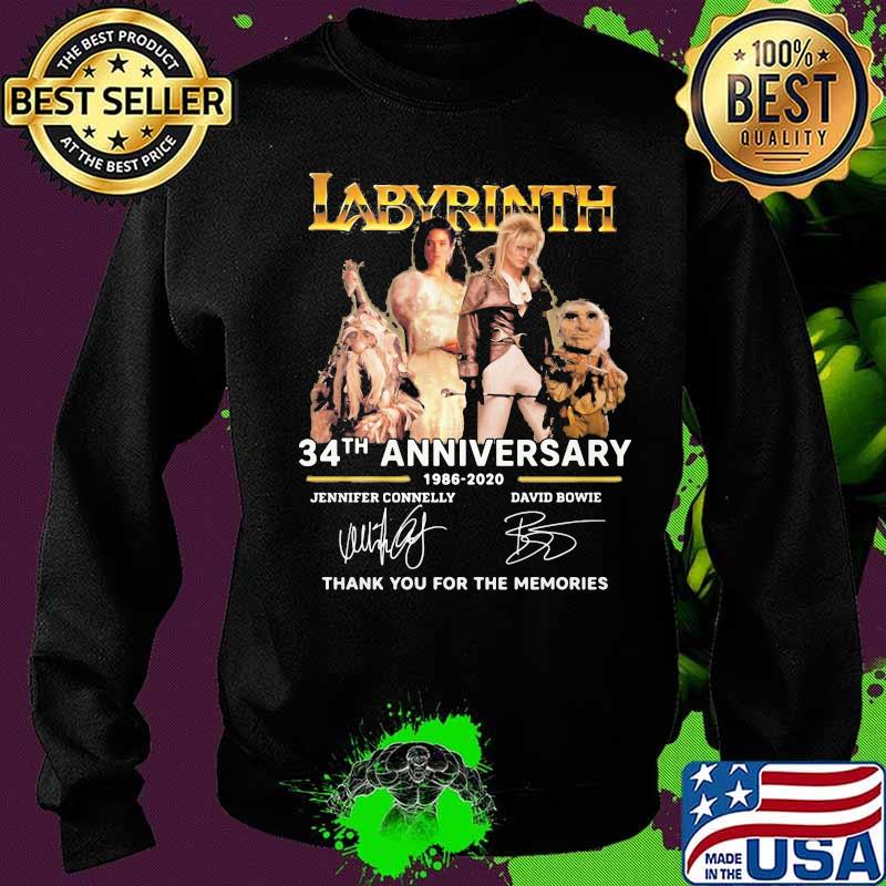 Labyrinth 34th anniversary 1986 2020 thank you for the memories signatures s Sweater Labyrinth 34th anniversary 1986 2020 thank you for the memories signatures s Sweater