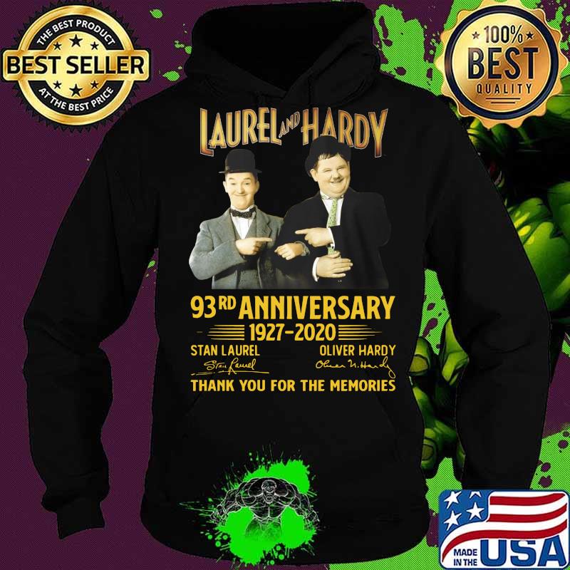 Laurel and hardy 93rd anniversary 1927 2020 thank you for the memories signatures s Hoodie Laurel and hardy 93rd anniversary 1927 2020 thank you for the memories signatures s Hoodie