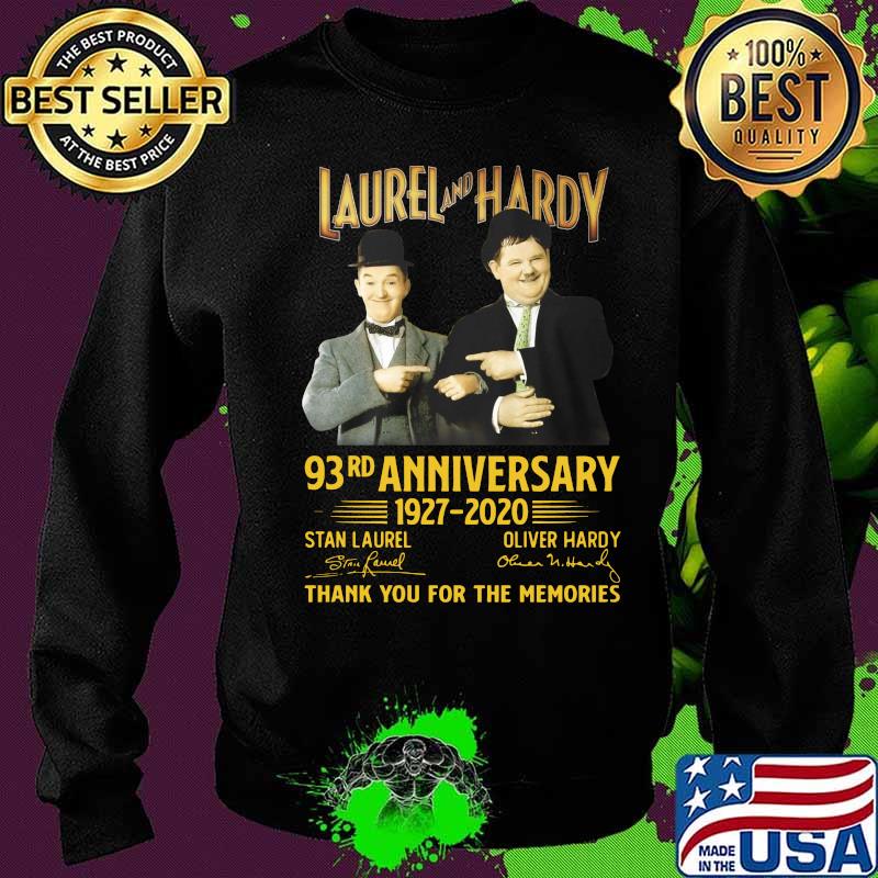 Laurel and hardy 93rd anniversary 1927 2020 thank you for the memories signatures s Sweater Laurel and hardy 93rd anniversary 1927 2020 thank you for the memories signatures s Sweater