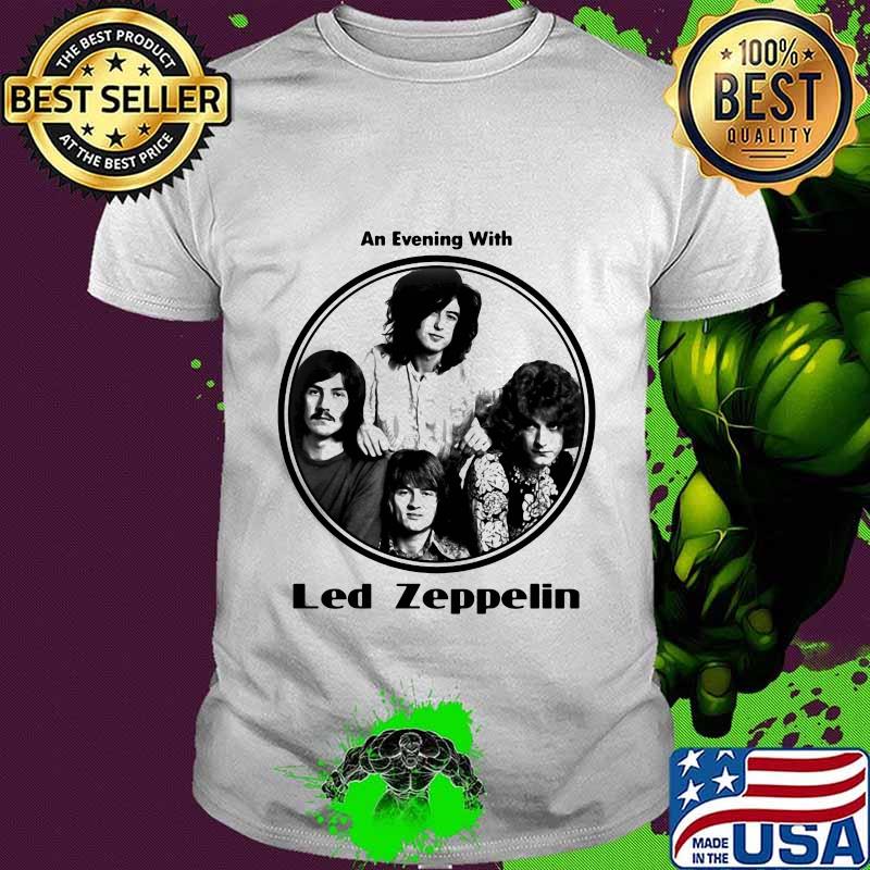 Led zeppelin band an evening with white shirt