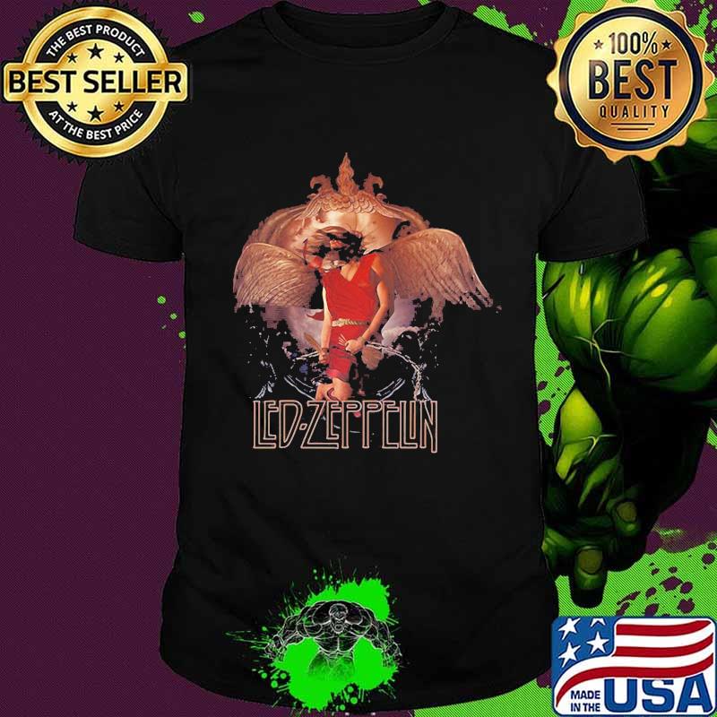 Led zeppelin band united states of america men's wing tour shirt