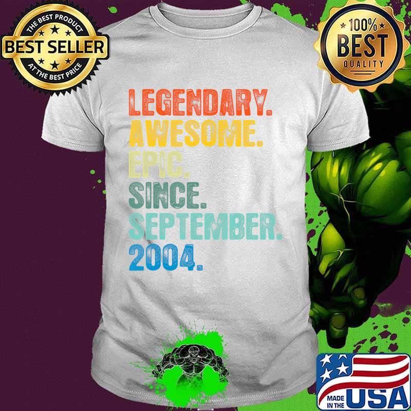 Legendary Since September 2004 T Shirt 16 Years Old T-Shirt