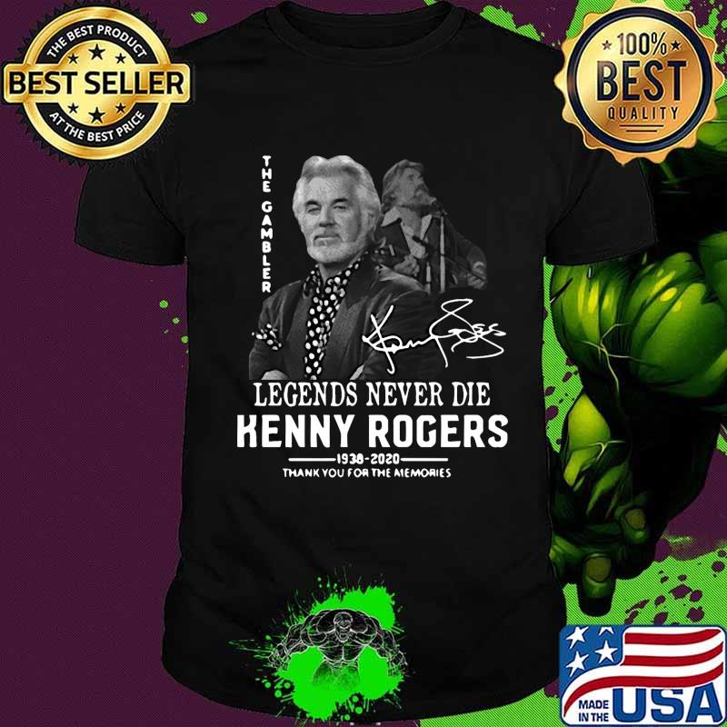 Legends never die kenny rogers 1938 2020 thank you for the memories signature shirt