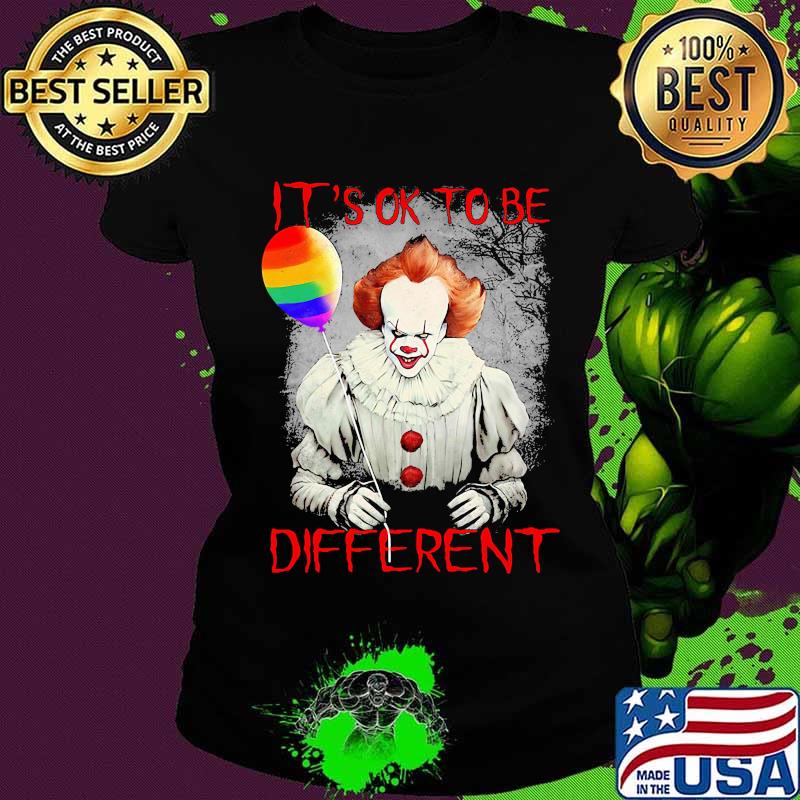 Lgbt halloween pennywise it's ok to be different s Ladies tee Lgbt halloween pennywise it's ok to be different s Ladies tee