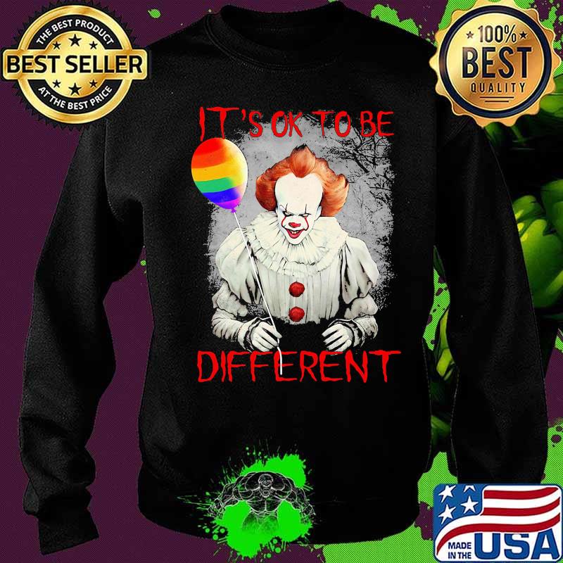 Lgbt halloween pennywise it's ok to be different s Sweater Lgbt halloween pennywise it's ok to be different s Sweater