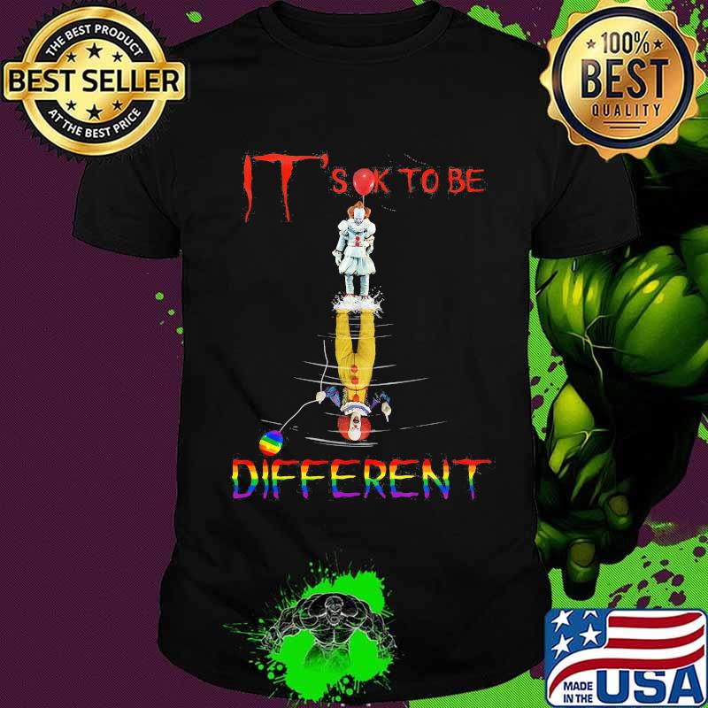 Lgbt halloween pennywise it's ok to be different shirt