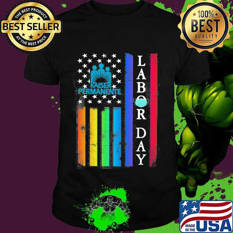 Lgbt kaiser permanente labor day american flag independence day shirt