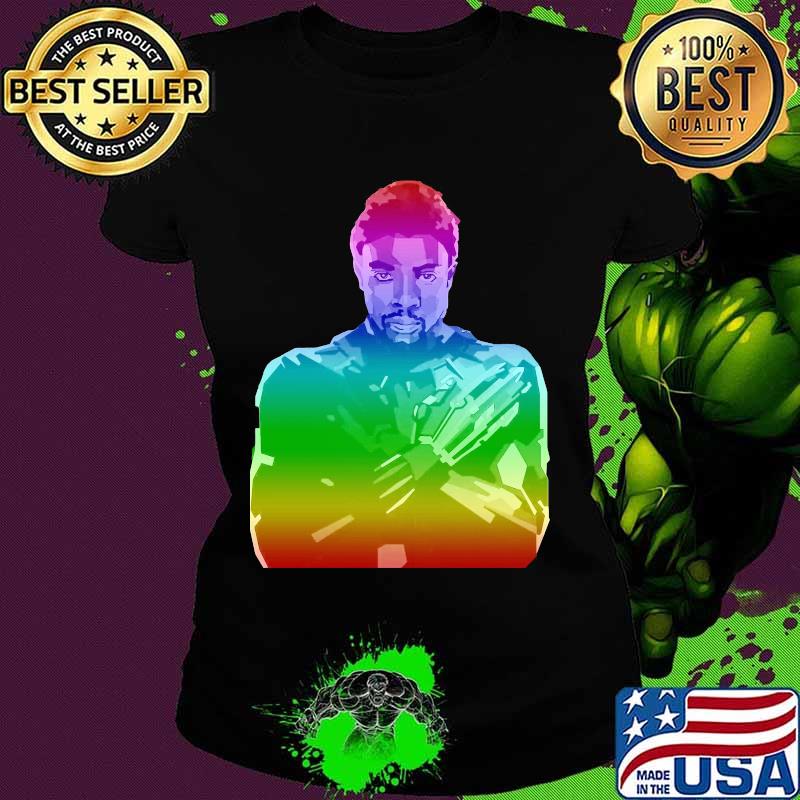 Lgbt rainbow marvel heroes black panther chadwick s Ladies tee Lgbt rainbow marvel heroes black panther chadwick s Ladies tee