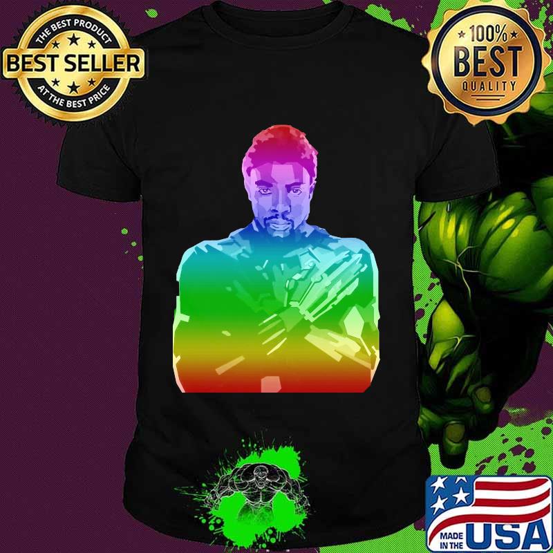 Lgbt rainbow marvel heroes black panther chadwick shirt