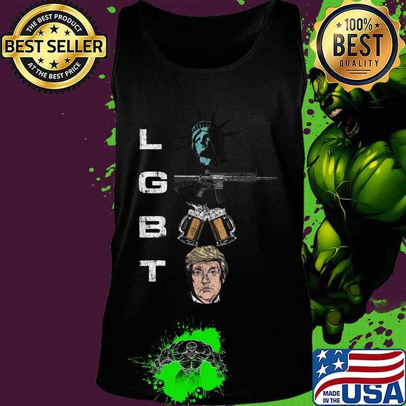 Lgbt statue of liberty guns beer and donald trump s Tank top Lgbt statue of liberty guns beer and donald trump s Tank top