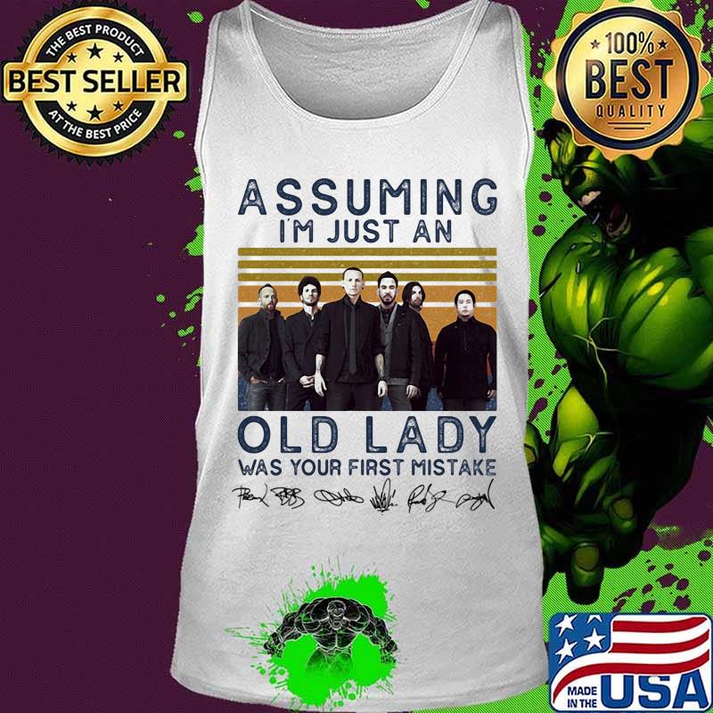 Linkin park assuming i'm just an old lady was your first mistake signatures vintage retro s Tank top Linkin park assuming i'm just an old lady was your first mistake signatures vintage retro s Tank top