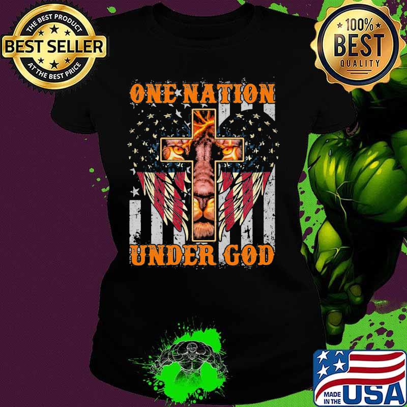 Lion king one nation under god american flag independence day s Ladies tee Lion king one nation under god american flag independence day s Ladies tee