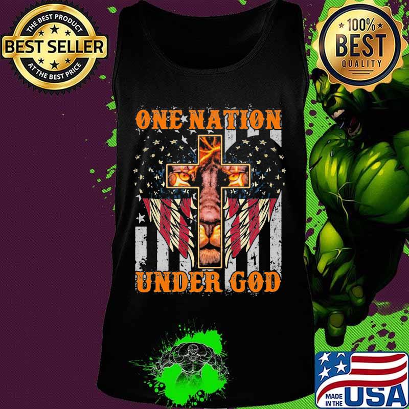 Lion king one nation under god american flag independence day s Tank top Lion king one nation under god american flag independence day s Tank top