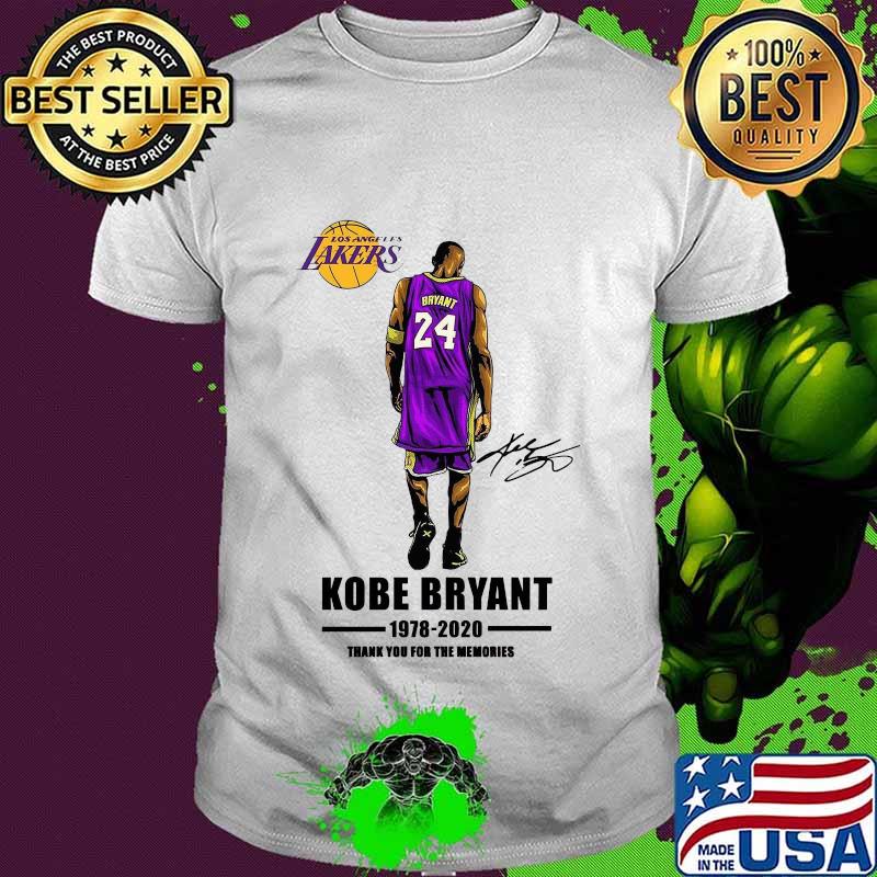 Los angeles lakers kobe bryant 1978 2020 thank you for the memories signature shirt