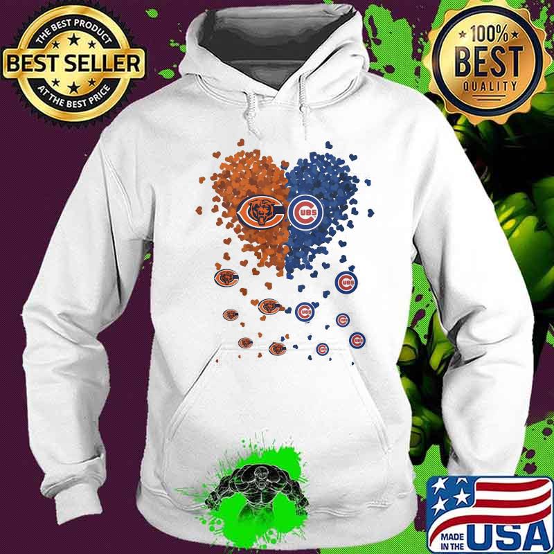 Love chicago bears and chicago cubs hearts s Hoodie Love chicago bears and chicago cubs hearts s Hoodie