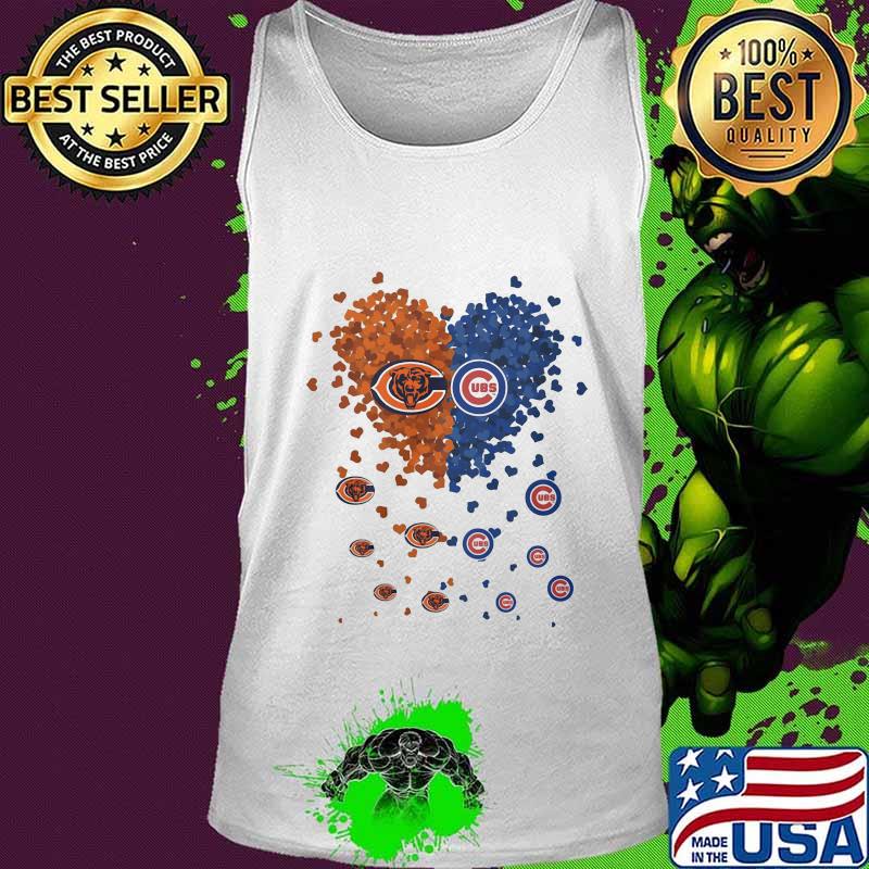 Love chicago bears and chicago cubs hearts s Tank top Love chicago bears and chicago cubs hearts s Tank top