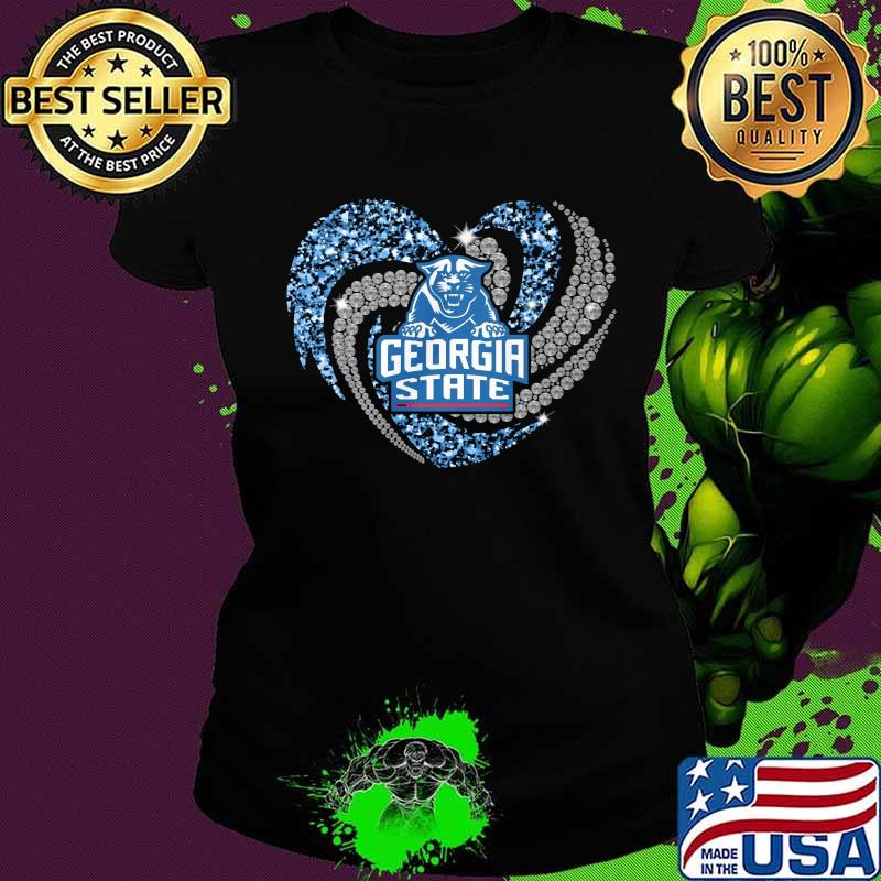 Love georgia state panthers heart diamond s Ladies tee Love georgia state panthers heart diamond s Ladies tee