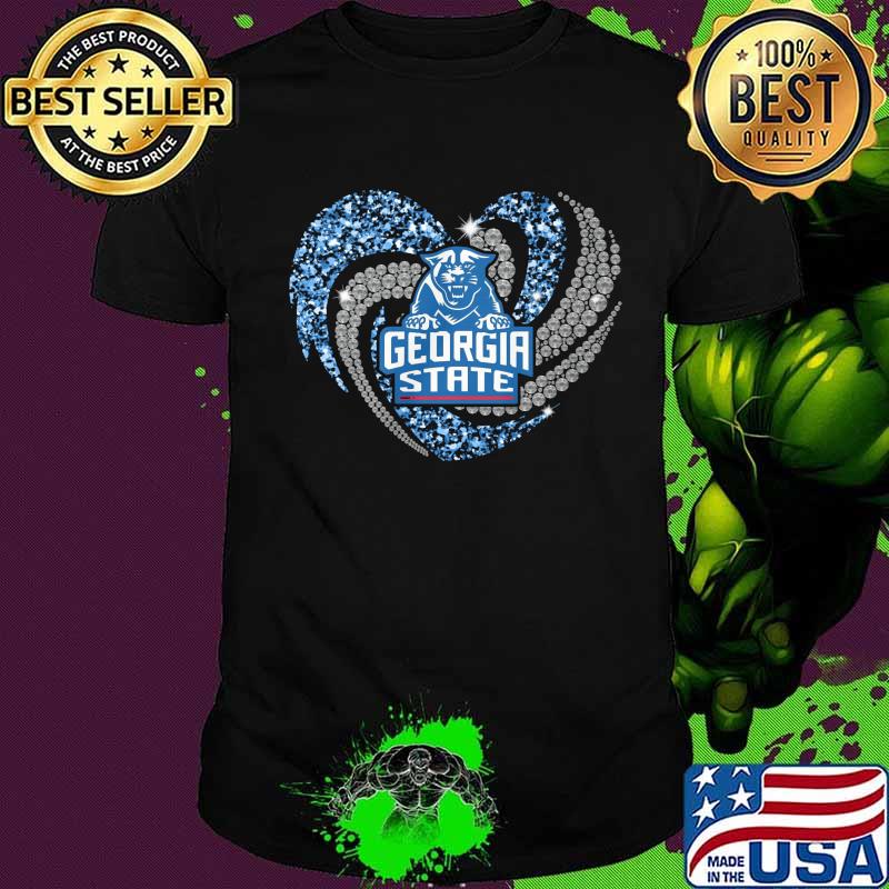 Love georgia state panthers heart diamond shirt