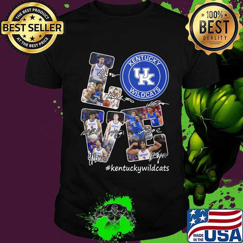 Love kentucky wildcats players signatures shirt