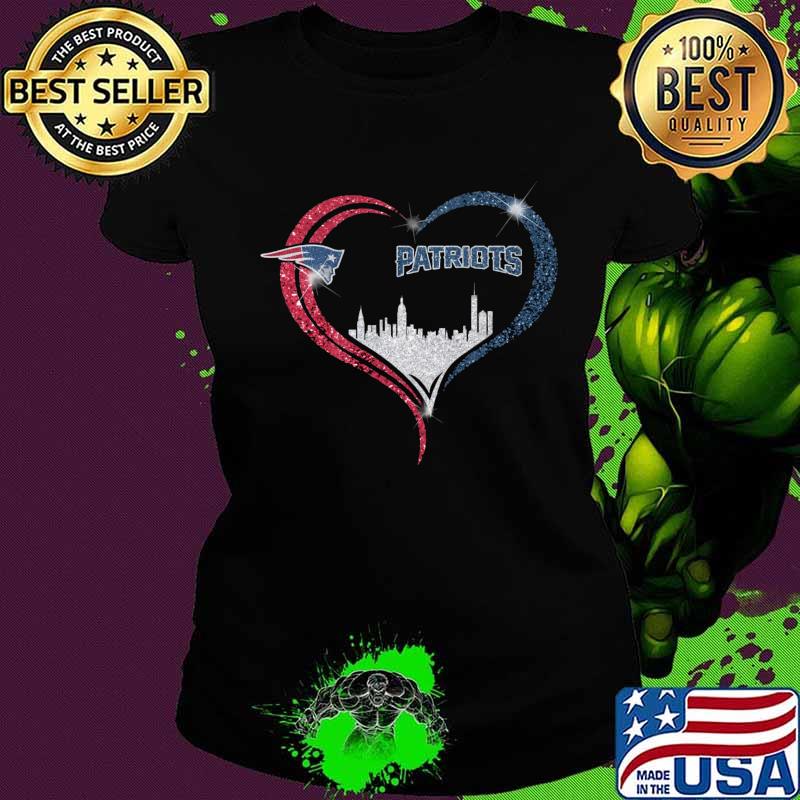 Love new england patriots logo heart diamond s Ladies tee Love new england patriots logo heart diamond s Ladies tee