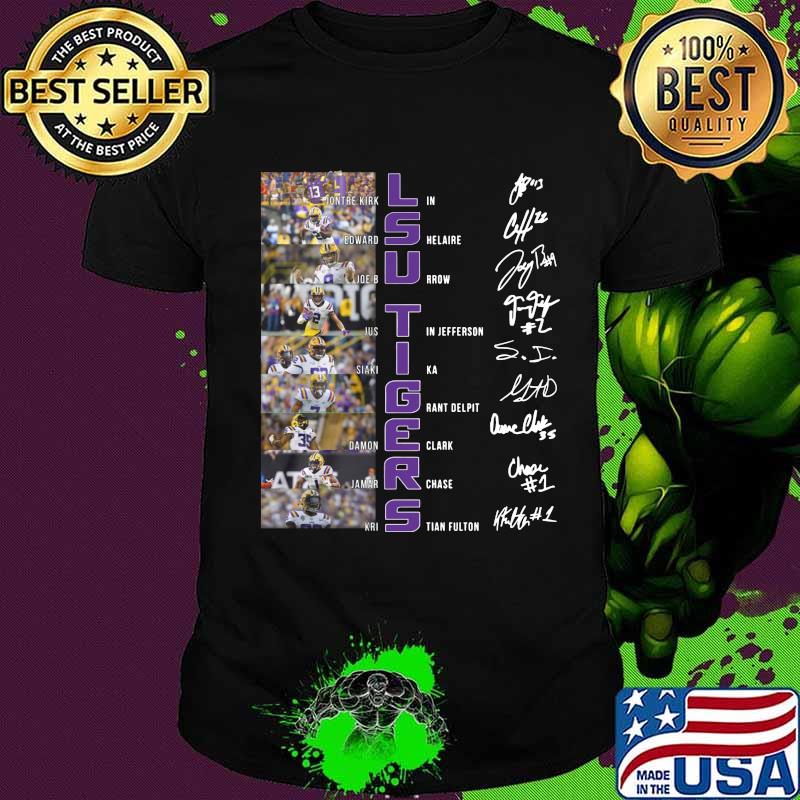 Lsu tigers football players signatures shirt