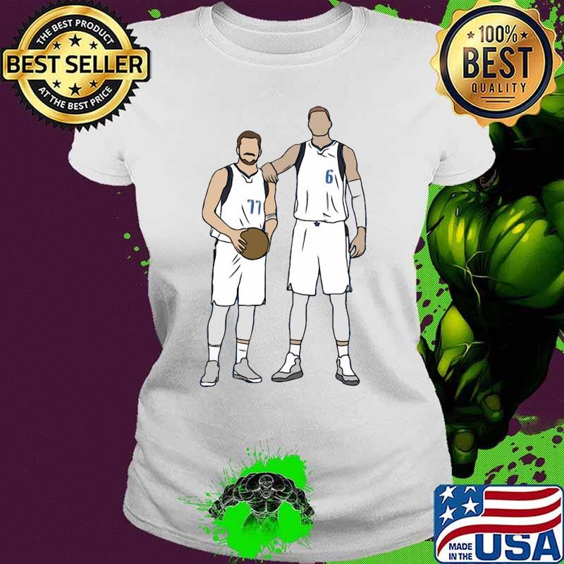 Luka doncic and kristaps porzingis basketball s Ladies tee Luka doncic and kristaps porzingis basketball s Ladies tee