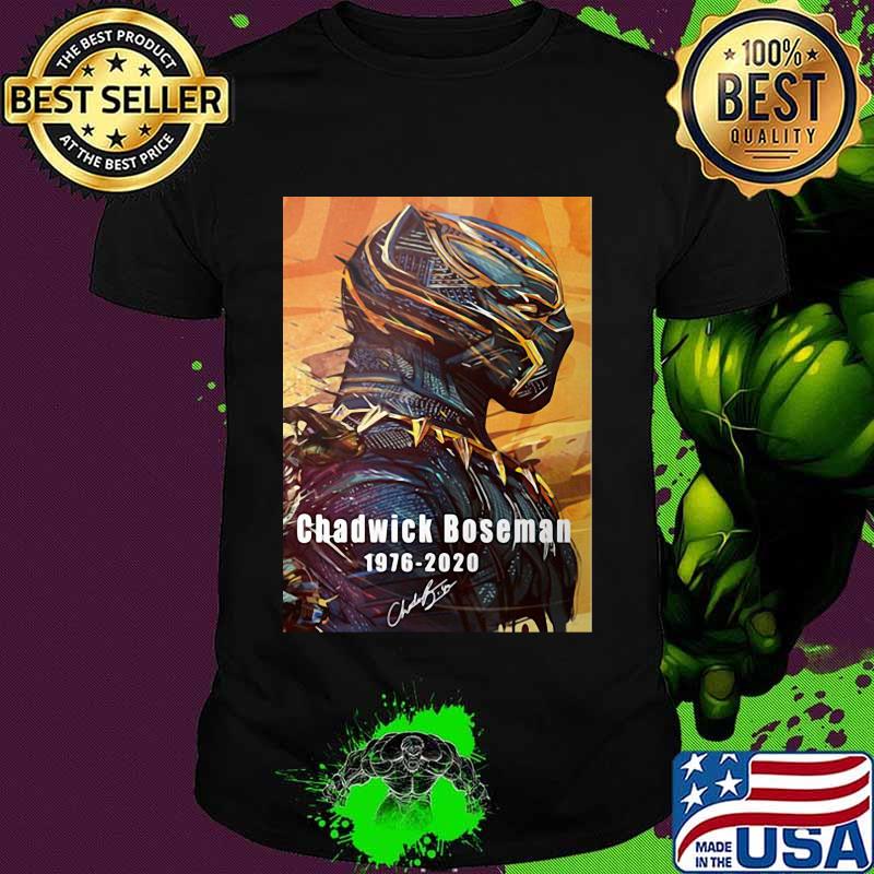 Marvel heroes black panther chadwick 1976 2020 signature shirt