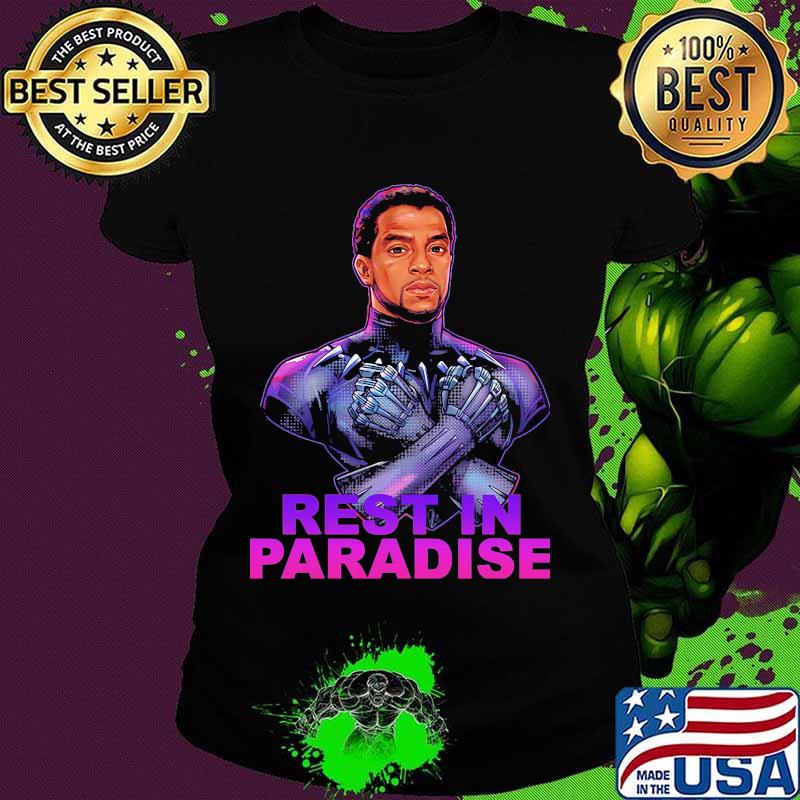 Marvel heroes black panther chadwick rest in paradise s Ladies tee Marvel heroes black panther chadwick rest in paradise s Ladies tee