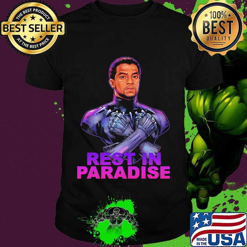 Marvel heroes black panther chadwick rest in paradise shirt Marvel heroes black panther chadwick rest in paradise shirt