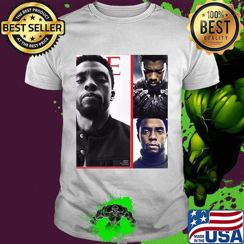 Marvel heroes black panther chadwick rip magazine cover shirt