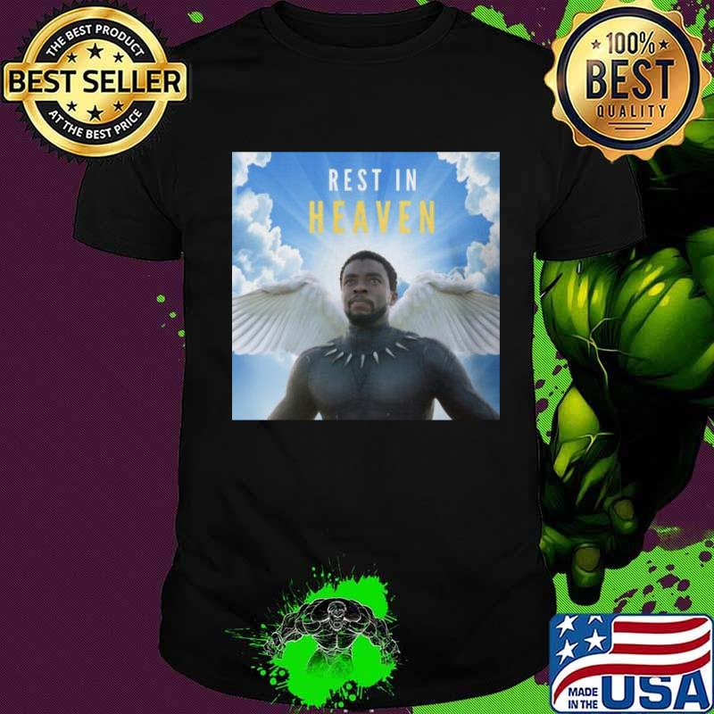 Marvel heroes black panther rip chadwick boseman rest in heaven shirt