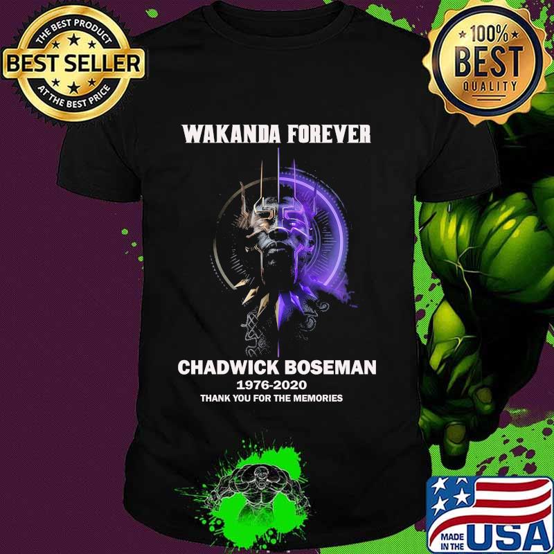 Marvel heroes black panther wakanda forever chadwick 1976 2020 thank you for the memories shirt
