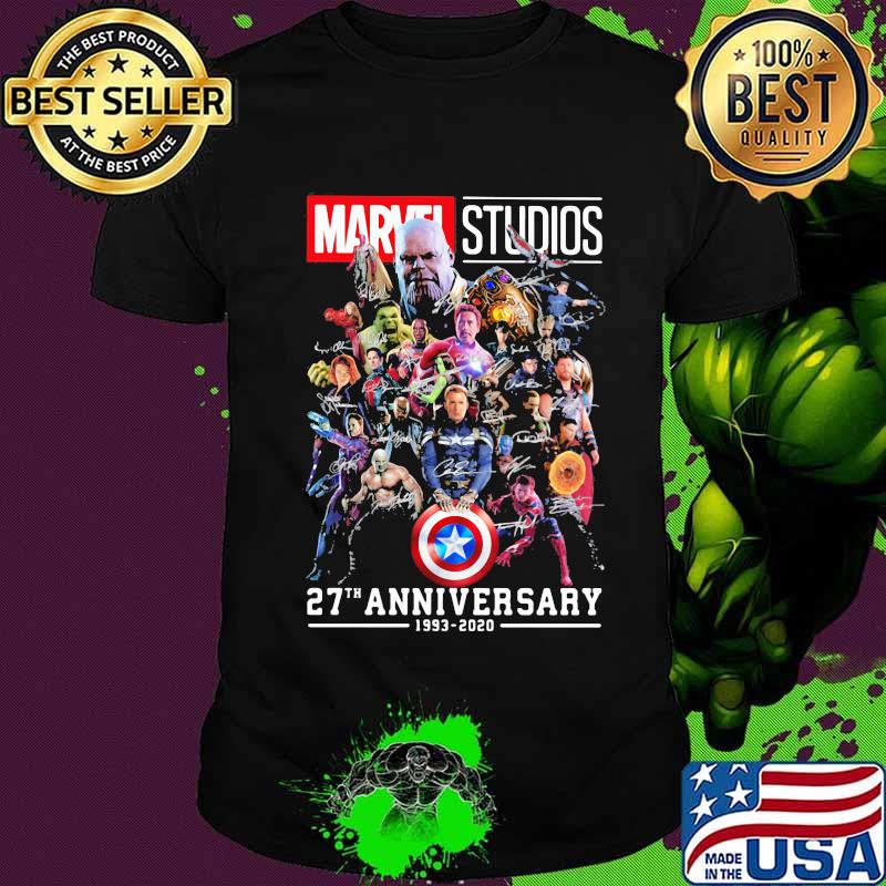 Marvel studios 27th anniversary 1993 2020 signatures shirt