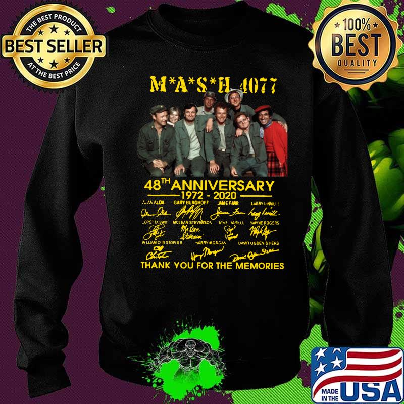 Mash 4077 48th anniversary 1972 2020 thank you for the memories signatures s Sweater Mash 4077 48th anniversary 1972 2020 thank you for the memories signatures s Sweater