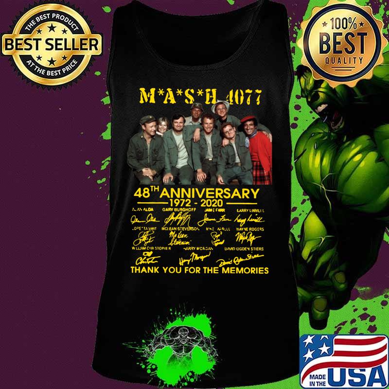 Mash 4077 48th anniversary 1972 2020 thank you for the memories signatures s Tank top Mash 4077 48th anniversary 1972 2020 thank you for the memories signatures s Tank top