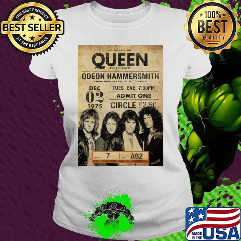 Mel bush presents queen plus support odeon hammersmith s Ladies tee Mel bush presents queen plus support odeon hammersmith s Ladies tee