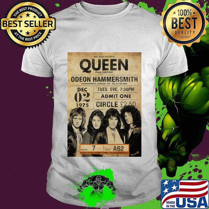 Mel bush presents queen plus support odeon hammersmith shirt Mel bush presents queen plus support odeon hammersmith shirt