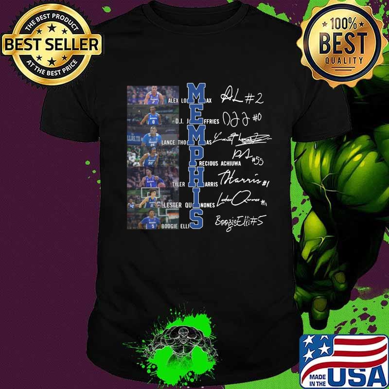 Memphis tigers basketball players signatures shirt