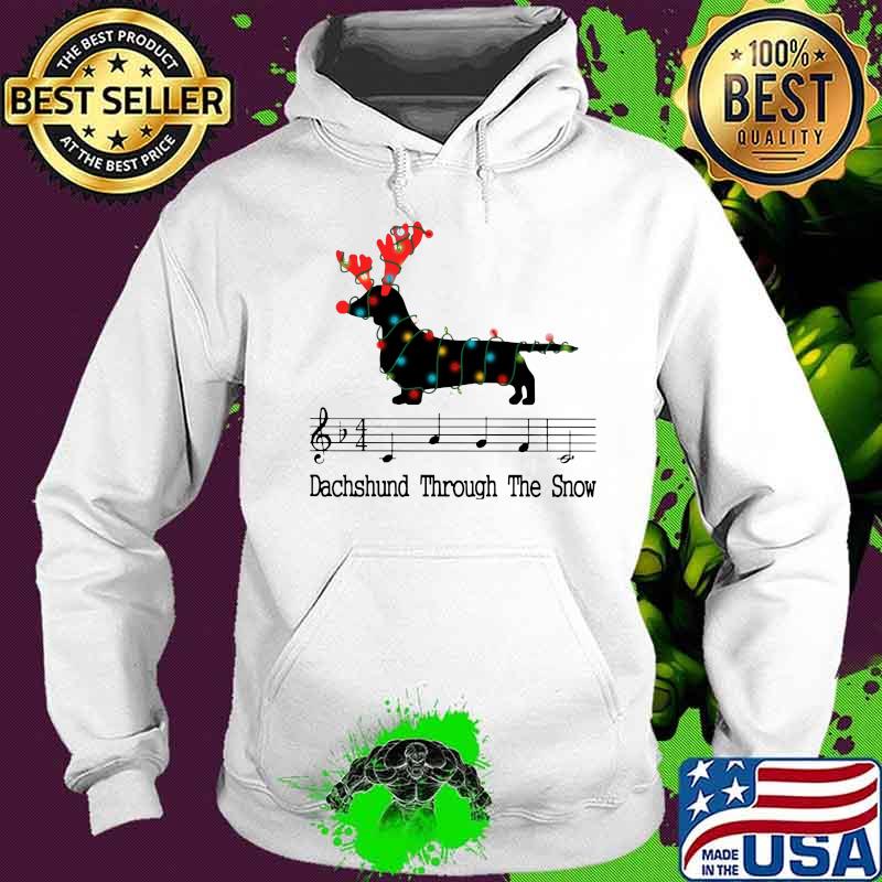Merry christmas dachshund through the snow music lights s Hoodie Merry christmas dachshund through the snow music lights s Hoodie
