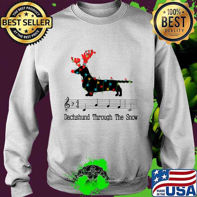 Merry christmas dachshund through the snow music lights s Sweater Merry christmas dachshund through the snow music lights s Sweater